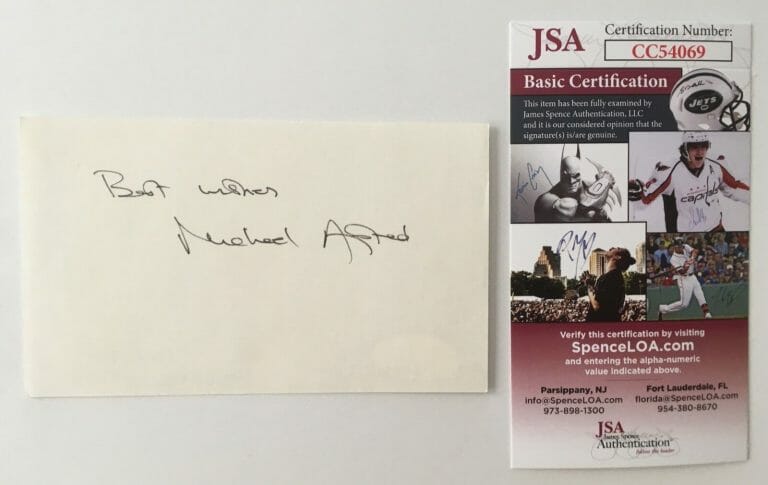 MICHAEL APTED SIGNED AUTOGRAPHED 3×5 CARD JSA CERTIFIED
 COLLECTIBLE MEMORABILIA