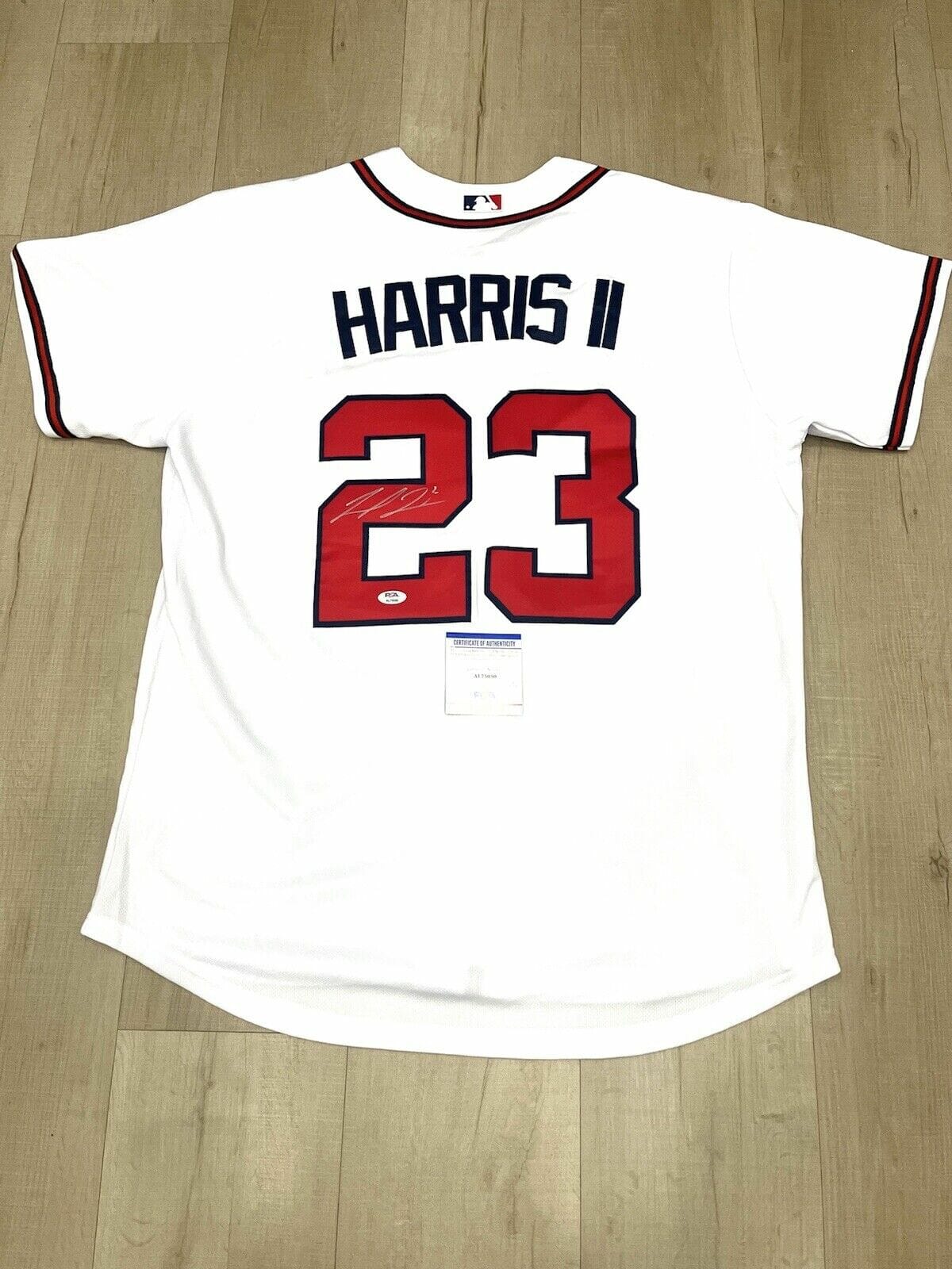 Michael Harris Custom hand signed Atlanta Braves Jersey 22 ROY Beckett Cert  BAS