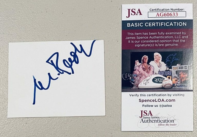 MICHAEL ROOKER SIGNED AUTOGRAPHED 3 X 3.75 CARD JSA CERT GUARDIANS OF THE GALAXY
 COLLECTIBLE MEMORABILIA
