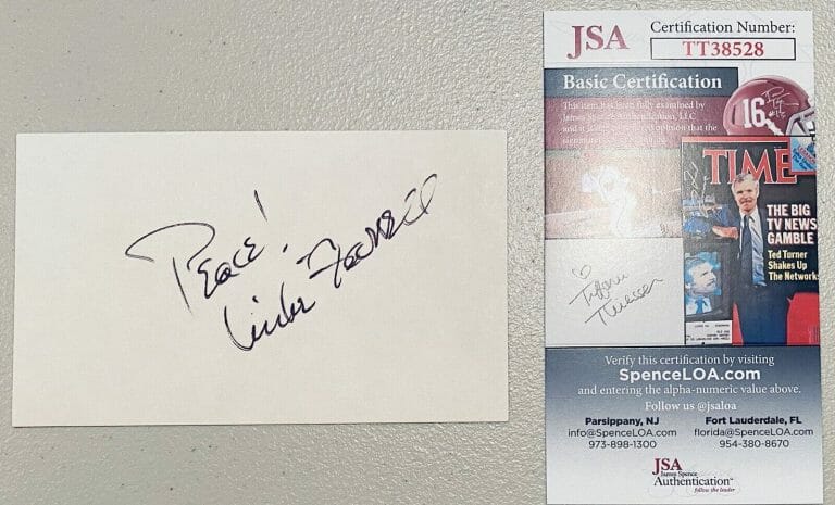 MIKE FARRELL SIGNED AUTOGRAPHED 3×5 CARD JSA CERTIFIED MASH M*A*S*H
 COLLECTIBLE MEMORABILIA