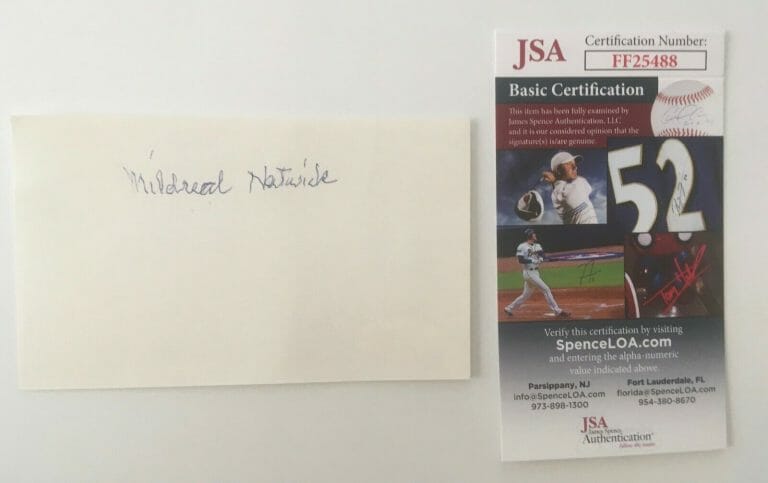 MILDRED NATWICK SIGNED AUTOGRAPHED 3×5 CARD JSA CERTIFIED BAREFOOT IN THE PARK
 COLLECTIBLE MEMORABILIA