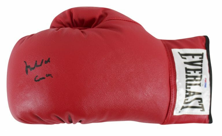 Muhammad Ali Cassius Clay Signed Red Everlast Boxing Glove Psa Itp 5a02788 Autographia