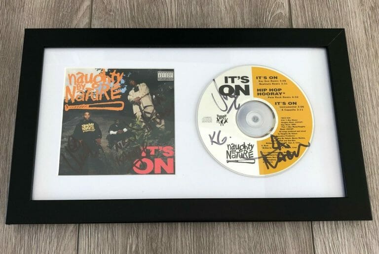 NAUGHTY BY NATURE SIGNED IT’S ON CD & COVER FRAMED & MATTED W/EXACT PROOF
 COLLECTIBLE MEMORABILIA
