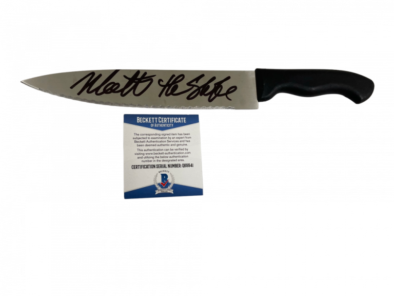 NICK CASTLE SIGNED KNIFE THE SHAPE HALLOWEEN “REAL KNIFE” AUTOGRAPH BECKETT 16 COLLECTIBLE MEMORABILIA