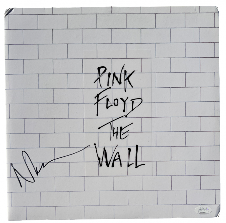 NICK MASON SIGNED PINK FLOYD THE WALL VINYL ALBUM LP DARK SIDE BRICK JSA ! COLLECTIBLE MEMORABILIA