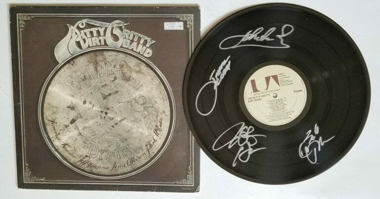 NITTY GRITTY DIRT BAND SIGNED SYMPHONION DREAM VINYL COA JOHN JEFF JIMMIE BOB
 COLLECTIBLE MEMORABILIA