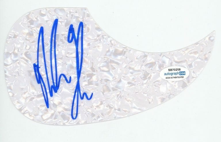 NOAH THOMPSON SIGNED AUTOGRAPH ACOUSTIC GUITAR PICKGUARD ACOA AMERICAN IDOL COLLECTIBLE MEMORABILIA