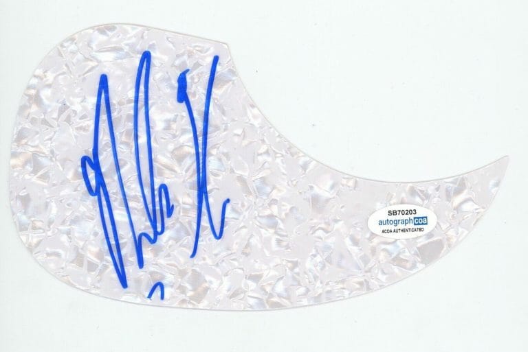 NOAH THOMPSON SIGNED AUTOGRAPH ACOUSTIC GUITAR PICKGUARD ACOA AMERICAN IDOL COLLECTIBLE MEMORABILIA