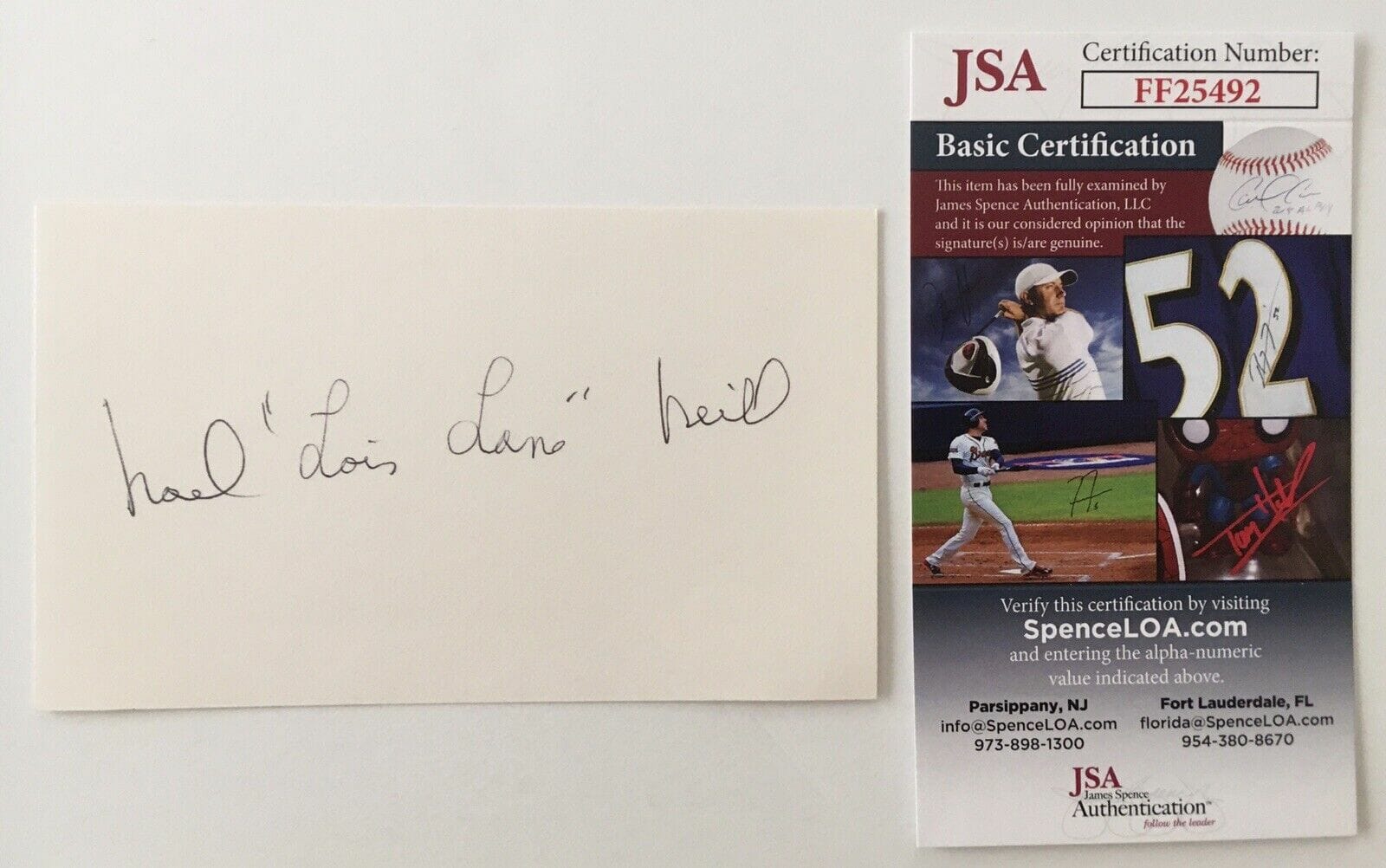 Noel Neill Signed Autographed 3x5 Card JSA Certified Lois Lane Superman
Opens in a new window or tab