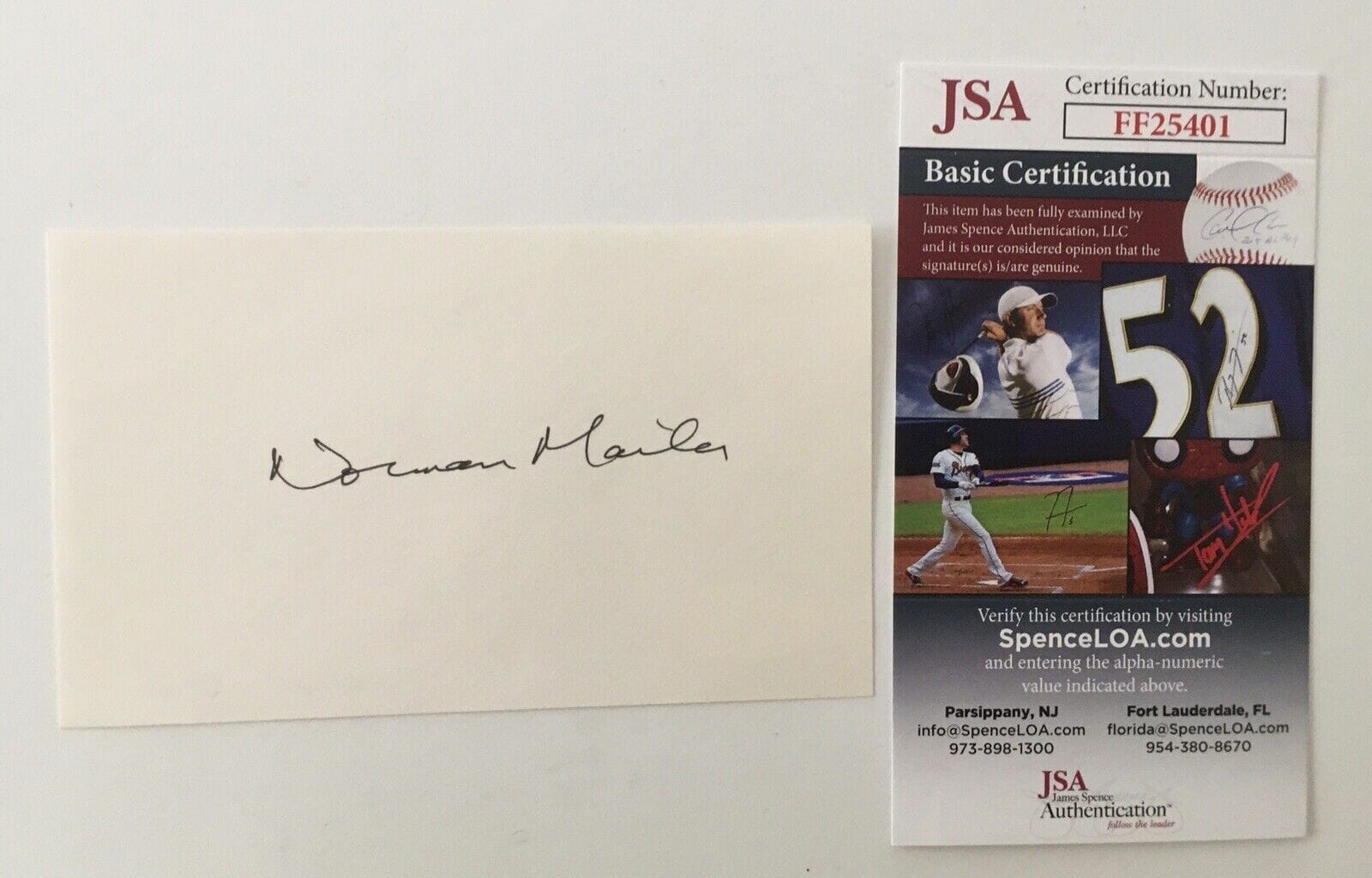 Norman Mailer Signed Autographed 3x5 Card JSA Certified Author
Opens in a new window or tab