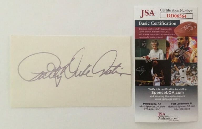 PATTY DUKE SIGNED AUTOGRAPHED 3×5 CARD JSA CERTIFIED MIRACLE WORKER
 COLLECTIBLE MEMORABILIA