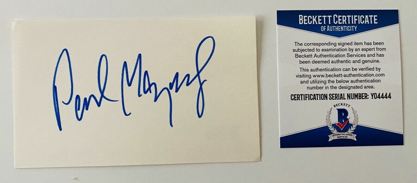 Paul Mazursky Signed Autographed 3x5 Card BAS Beckett Cert Director Screenwriter
Opens in a new window or tab