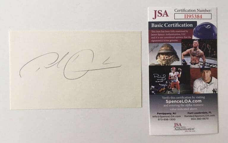 PAUL MICHAEL GLASER SIGNED AUTOGRAPHED 3×5 CARD JSA CERTIFIED STARSKY & HUTCH
 COLLECTIBLE MEMORABILIA