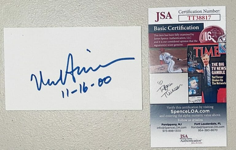 PAUL SIMON SIGNED AUTOGRAPHED 3×5 CARD JSA CERTIFIED SENATOR ILLINOIS
 COLLECTIBLE MEMORABILIA