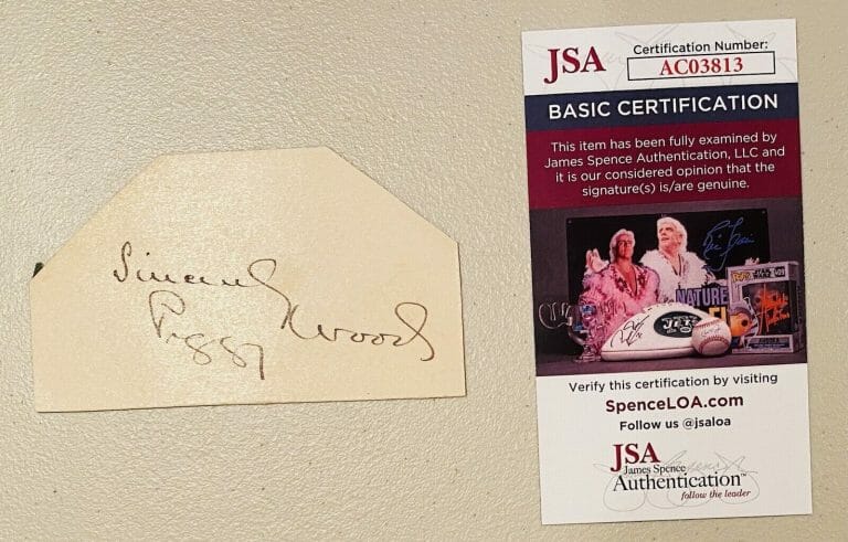 PEGGY WOOD SIGNED AUTOGRAPHED 2.5 X 4.5 CUT JSA CERTIFIED SOUND OF MUSIC
 COLLECTIBLE MEMORABILIA