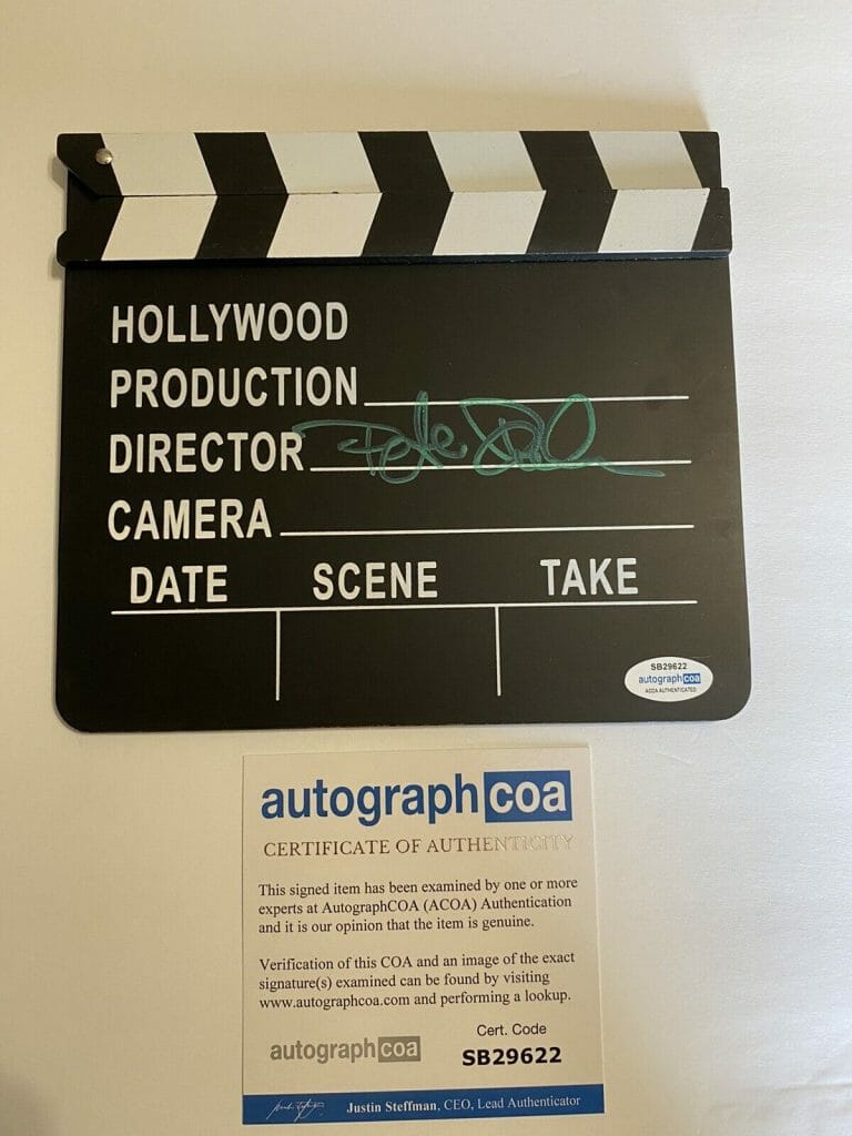 PETE DOCTER DIRECTOR AUTOGRAPHED SIGNED CLAPBOARD RARE ACOA TOY STORY UP
 COLLECTIBLE MEMORABILIA
