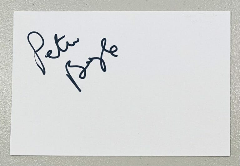 PETER BOYLE SIGNED AUTOGRAPHED 4×6 CARD BAS BECKETT CERT YOUNG FRANKENSTEIN
 COLLECTIBLE MEMORABILIA