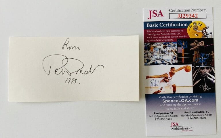 PETER DONAT SIGNED AUTOGRAPHED 2.5 X 5 CARD JSA CERTIFIED X-FILES
 COLLECTIBLE MEMORABILIA