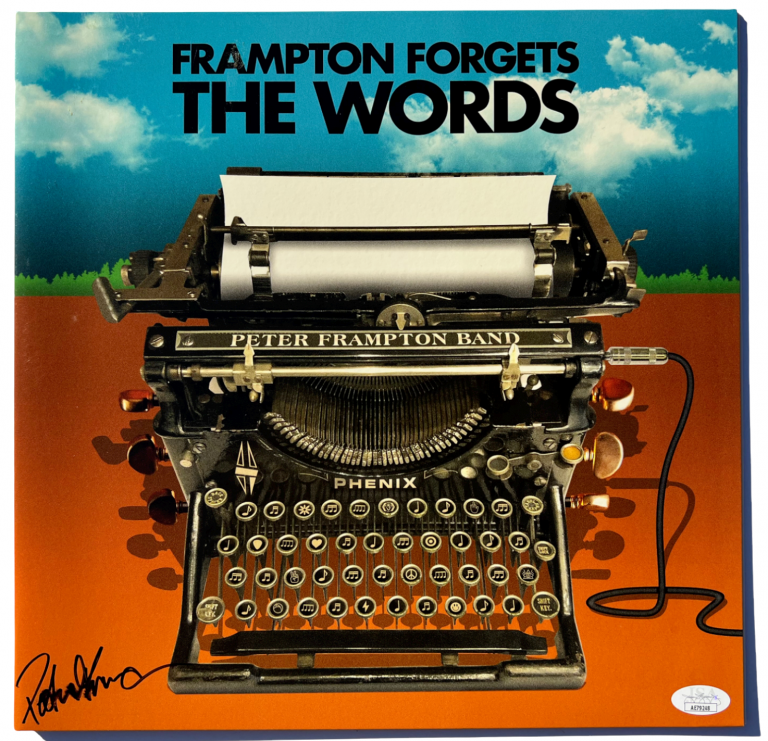 PETER FRAMPTON SIGNED AUTOGRAPHED FORGETS THE WORDS VINYL ALBUM LP JSA ! COLLECTIBLE MEMORABILIA