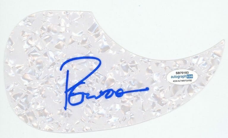 PETER NOONE HERMANS HERMITS SIGNED AUTOGRAPH ACOUSTIC GUITAR PICKGUARD ACOA COLLECTIBLE MEMORABILIA