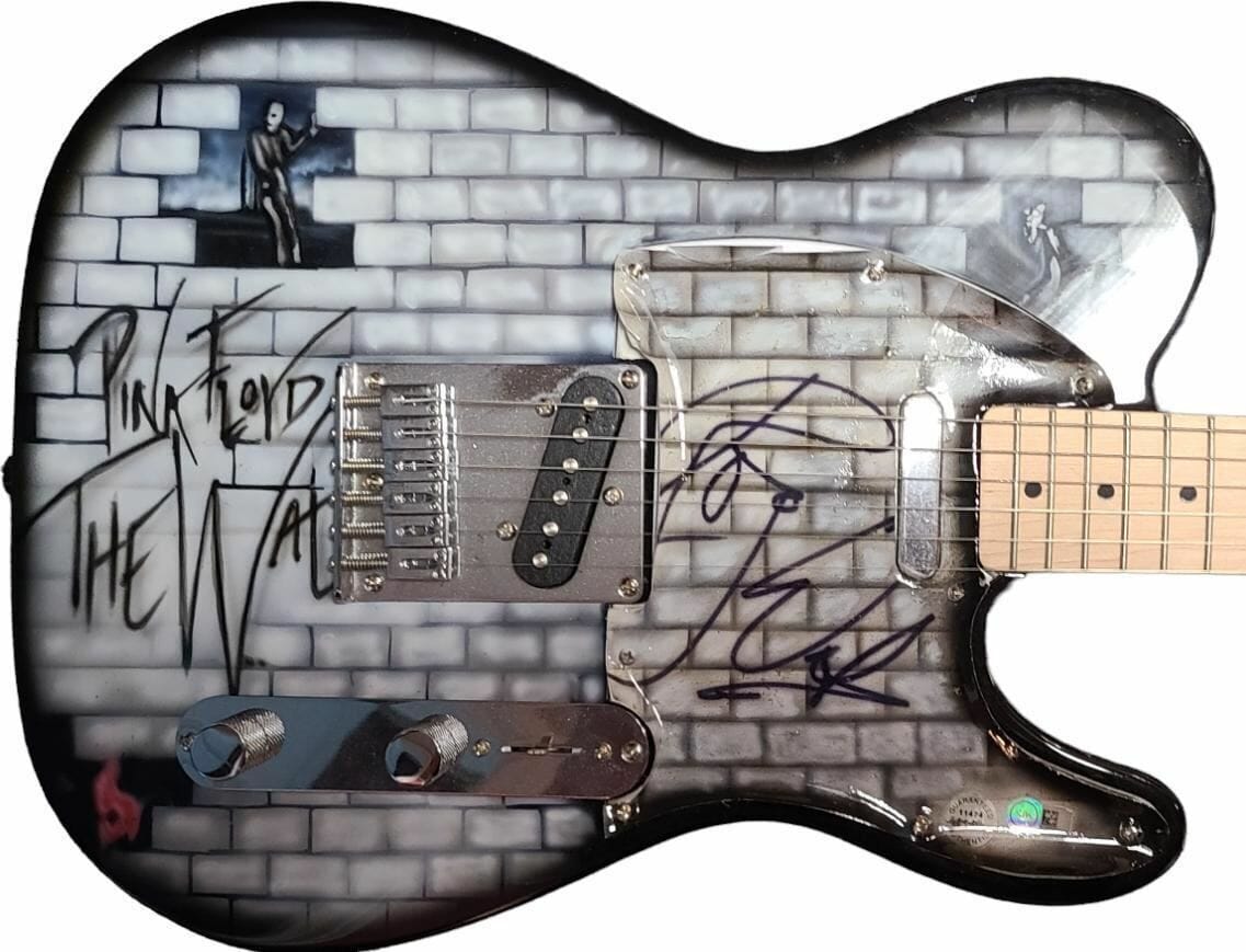 Pink Floyd Roger Waters Autographed Custom Airbrushed Fender Guitar ...