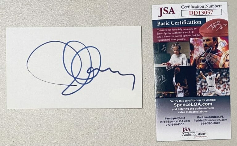 PLACIDO DOMINGO SIGNED AUTOGRAPHED 3×5 CARD JSA CERTIFIED THREE TENORS
 COLLECTIBLE MEMORABILIA