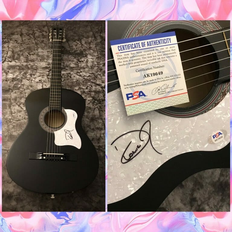 PSA/DNA THAT’S WHAT FIENDS ARE FOR * DIONNE WARWICK * SIGNED ACOUSTIC GUITAR COA COLLECTIBLE MEMORABILIA