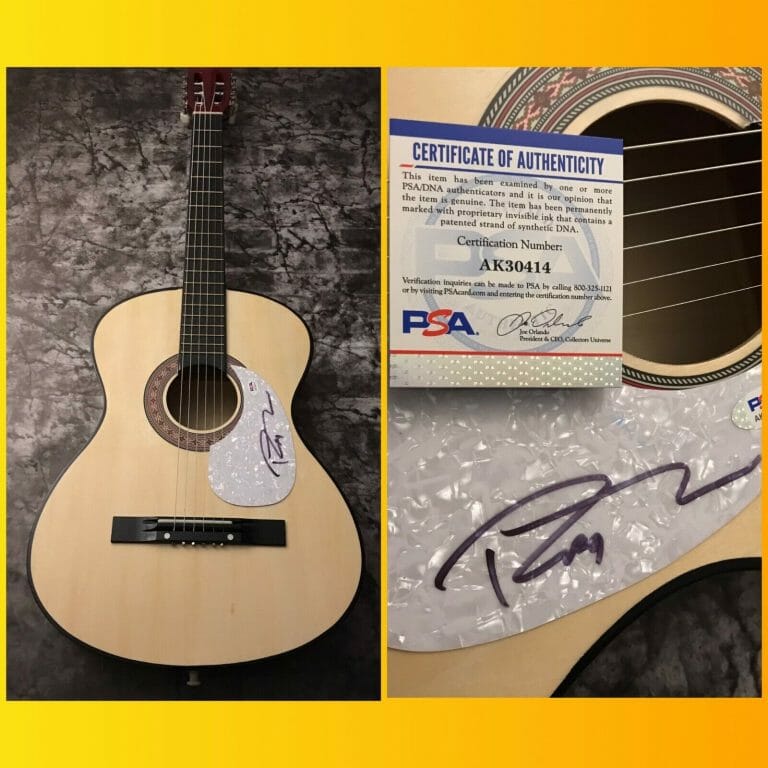 PSA MATCHBOX 20 TWENTY STAR * ROB THOMAS * SIGNED ACOUSTIC GUITAR COA COLLECTIBLE MEMORABILIA