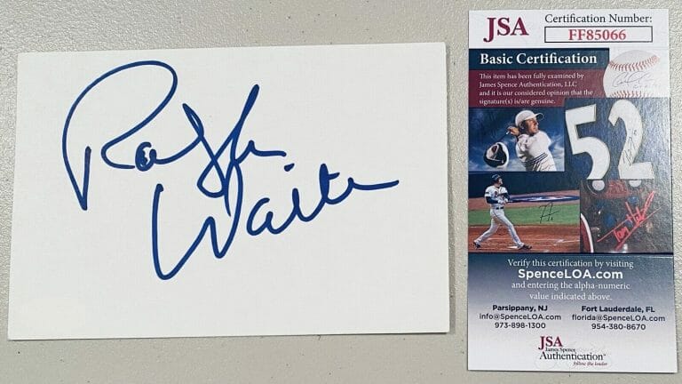 RALPH WAITE SIGNED AUTOGRAPHED 4×6 CARD JSA CERTIFIED THE WALTONS NCIS
 COLLECTIBLE MEMORABILIA