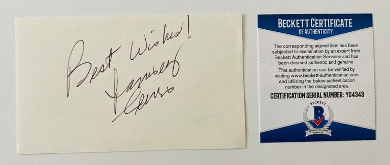 RAMSEY LEWIS SIGNED AUTOGRAPHED 3×5 CARD BAS BECKETT CERTIFIED JAZZ COMPOSER
 COLLECTIBLE MEMORABILIA