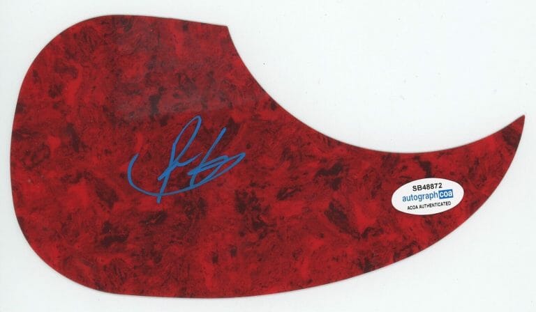 RANDY HOUSER SIGNED AUTOGRAPH ACOUSTIC GUITAR PICKGUARD ACOA HOW COUNTRY FEELS COLLECTIBLE MEMORABILIA