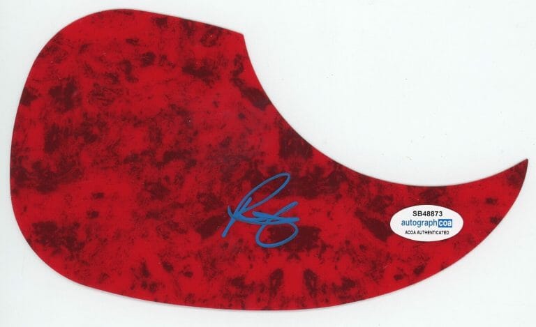 RANDY HOUSER SIGNED AUTOGRAPH ACOUSTIC GUITAR PICKGUARD ACOA HOW COUNTRY FEELS COLLECTIBLE MEMORABILIA