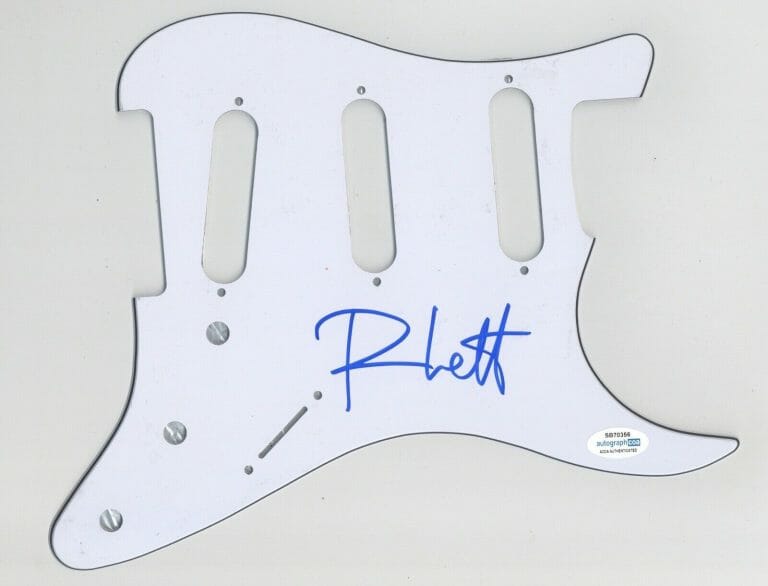 RHETT MILLER OLD 97S SIGNED AUTOGRAPH STRAT ELECTRIC GUITAR PICKGUARD ACOA COLLECTIBLE MEMORABILIA