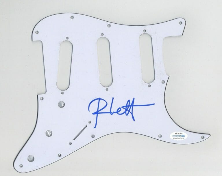 RHETT MILLER OLD 97S SIGNED AUTOGRAPH STRAT ELECTRIC GUITAR PICKGUARD ACOA COLLECTIBLE MEMORABILIA