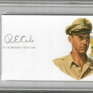 RICHARD COLE SIGNED CUT SIGNATURE PSA DNA 84205738 (D) WWII DOOLITTLE RAIDERS