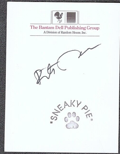 RITA MAE BROWN SIGNED AUTOGRAPH 3×4.5 BOOKPLATE RUBYFRUIT JUNGLE COLLECTIBLE MEMORABILIA