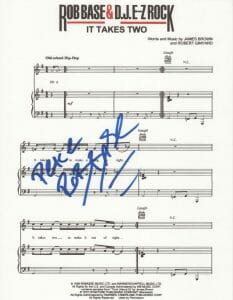 ROB BASE REAL HAND SIGNED IT TAKES TWO NOVELTY SHEET MUSIC #2 COA AUTOGRAPHED
 COLLECTIBLE MEMORABILIA