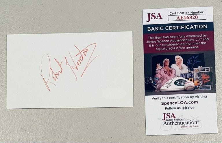 ROBERT HORTON SIGNED AUTOGRAPHED 3×5 CARD JSA CERTIFIED WAGON TRAIN
 COLLECTIBLE MEMORABILIA