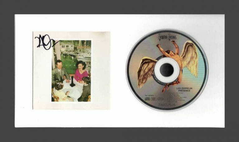 ROBERT PLANT SIGNED AUTOGRAPH LED ZEPPELIN SWAN SONG FRAMED CD DISPLAY – JSA COA COLLECTIBLE MEMORABILIA