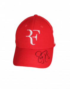 ROGER FEDERER SIGNED AUTOGRAPH RF NIKE TENNIS HAT CAP WIMBLEDON LEGEND JSA COA COLLECTIBLE MEMORABILIA