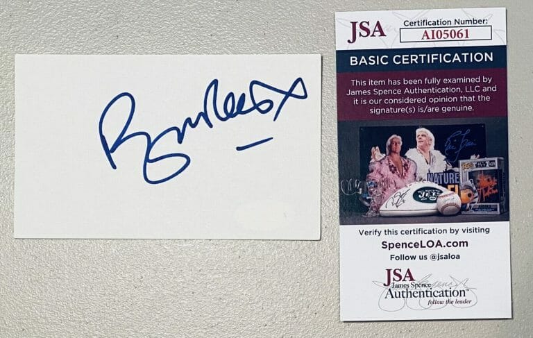 ROGER REES SIGNED AUTOGRAPHED 3×5 CARD JSA CERTIFIED CHEERS THE WEST WING
 COLLECTIBLE MEMORABILIA