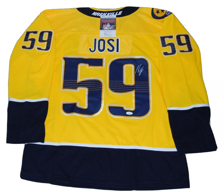 ROMAN JOSI SIGNED (NASHVILLE PREDATORS) YELLOW STITCHED JERSEY JSA AH95792 COLLECTIBLE MEMORABILIA