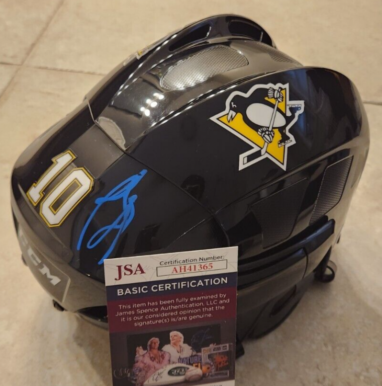 RON FRANCIS SIGNED FULL-SIZE HOCKEY HELMET JSA COA #AH41365 PITTSBURGH PENGUINS COLLECTIBLE MEMORABILIA