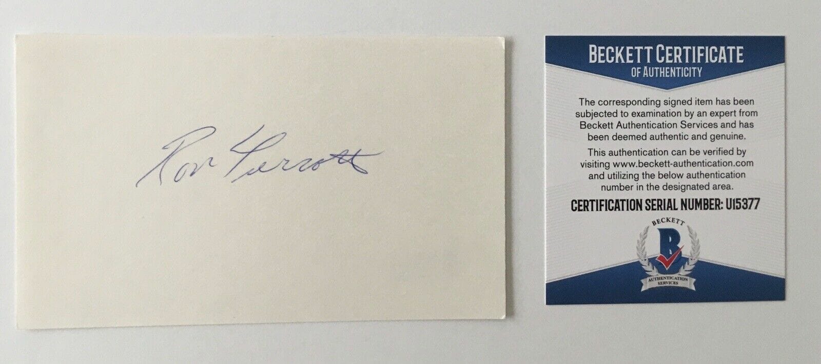 Ron Turcotte Signed Autographed 3x5 Card BAS Beckett Cert Jockey Secretariat
Opens in a new window or tab