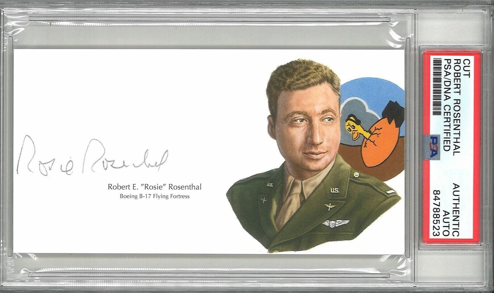 ROSIE ROSENTHAL SIGNED CUT SIGNATURE PSA DNA 84788523 (D) WWII B-17 ...