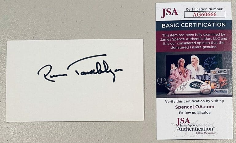 RUSS TAMBLYN SIGNED AUTOGRAPHED 3×5 CARD JSA CERT WEST SIDE STORY TWIN PEAKS
 COLLECTIBLE MEMORABILIA