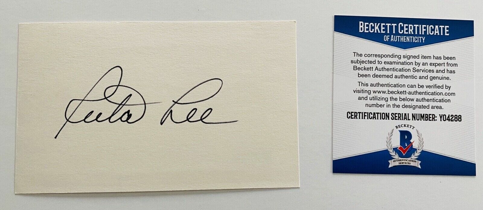 Ruta Lee Signed Autographed 3x5 Card BAS Beckett Certified Funny Face
Opens in a new window or tab