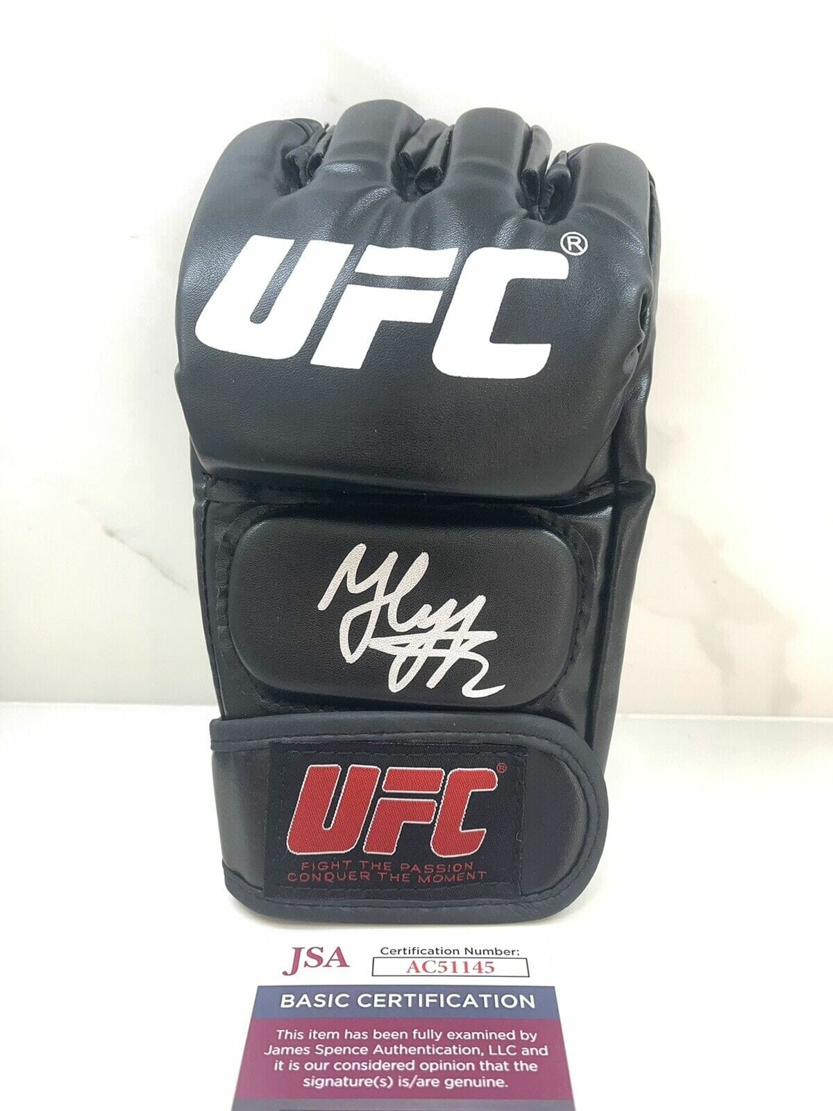 SAID NURMAGOMEDOV AUTOGRAPHED HAND SIGNED UFC GLOVE KHABIB PROOF JSA CERT #6