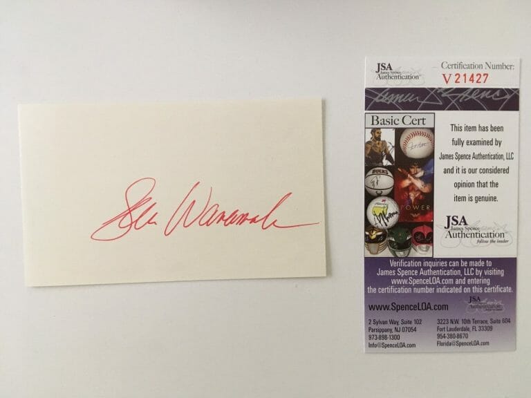 SAM WANAMAKER SIGNED AUTOGRAPHED 3×5 CARD JSA CERTIFIED SUPERMAN IV RAW DEAL
 COLLECTIBLE MEMORABILIA