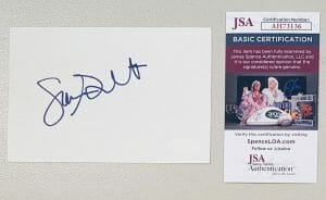 SARA GILBERT SIGNED AUTOGRAPHED 4×6 CARD JSA CERTIFIED ROSEANNE BIG BANG THEORY
 COLLECTIBLE MEMORABILIA